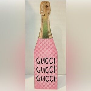 Gucci Pink Wine Bottle Decor